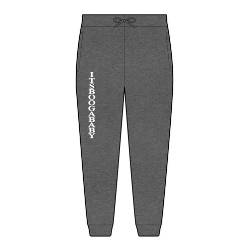 Embroidered 'It's Booga Baby' Joggers – Casual Fleece Lounge Pants Customizable
