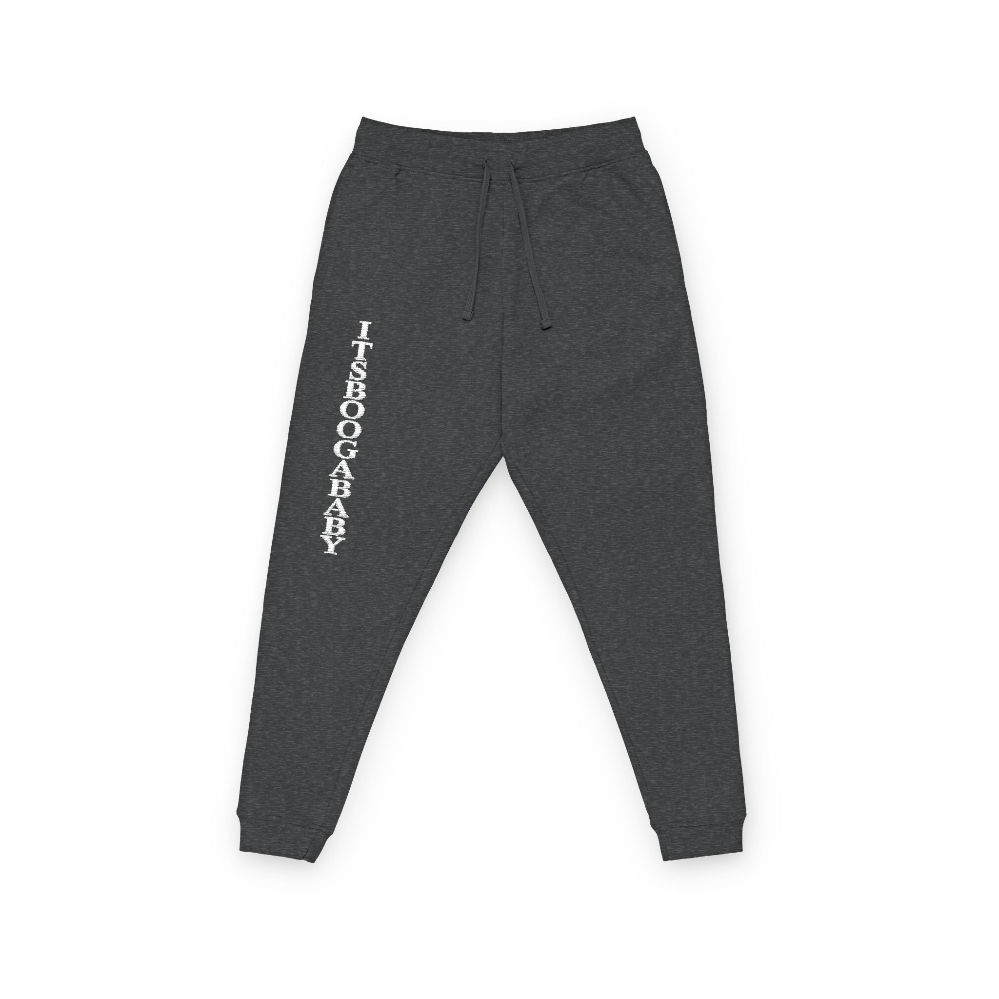 Embroidered 'It's Booga Baby' Joggers – Casual Fleece Lounge Pants Customizable