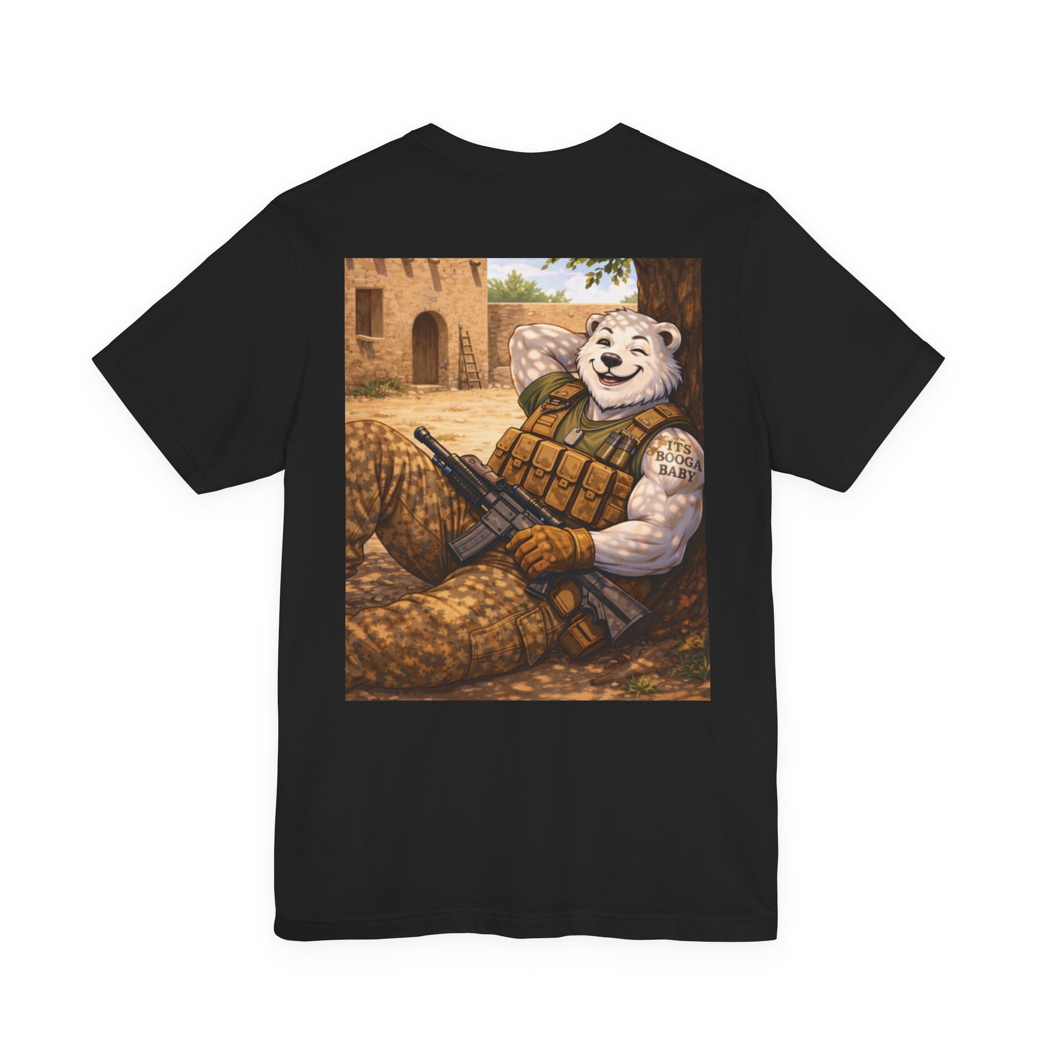 Military Tee — Relaxed Tactical Bear Back Print