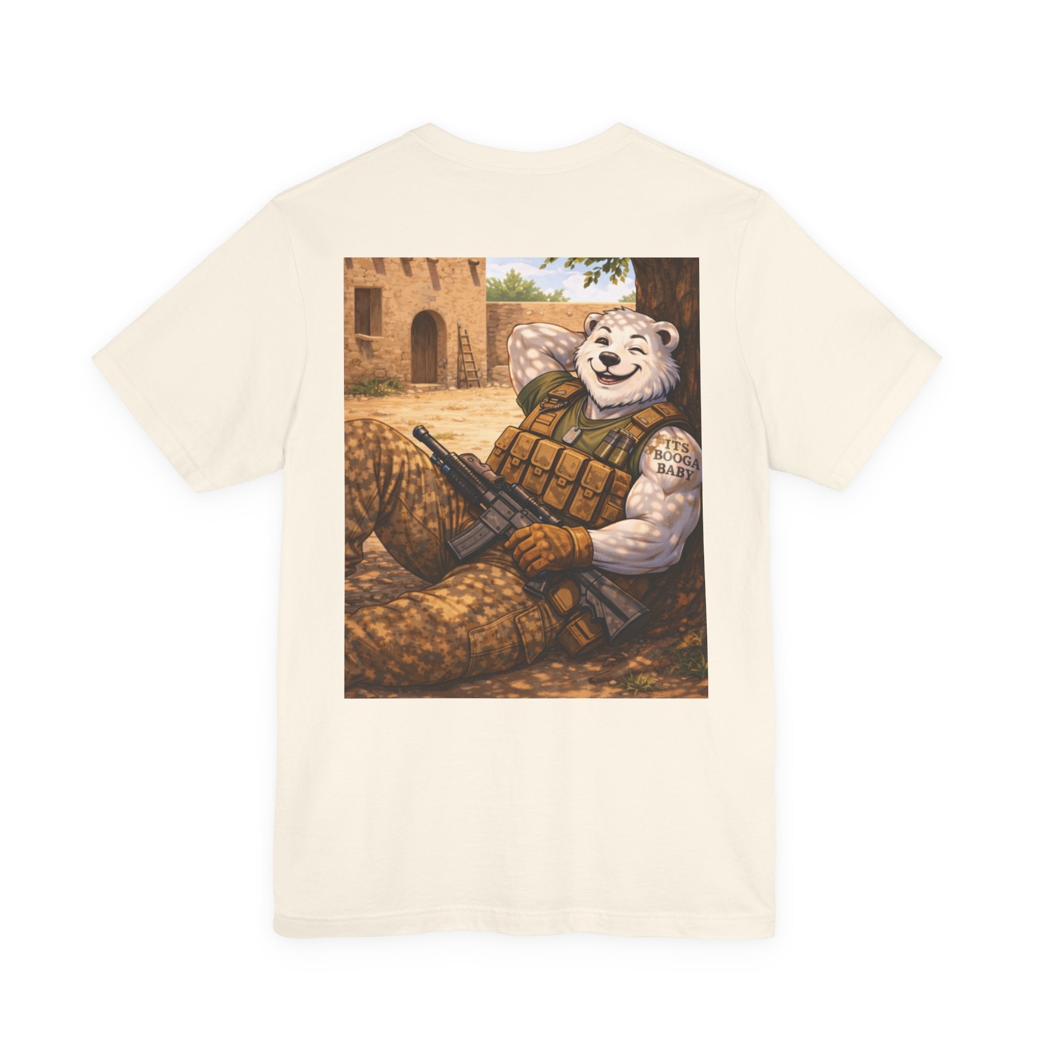 Military Tee — Relaxed Tactical Bear Back Print