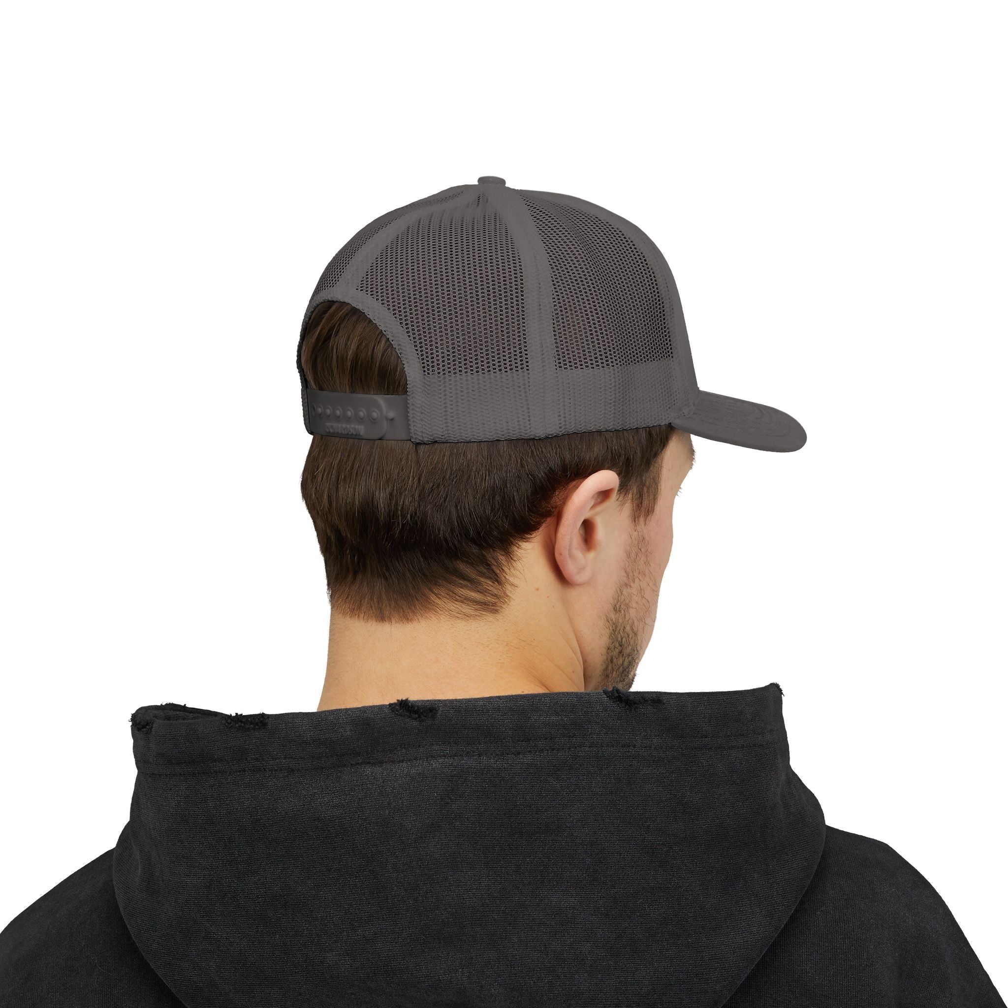 Trucker Hat – Vintage Embroidered Bear with Yellow Cap Snapback Customizable