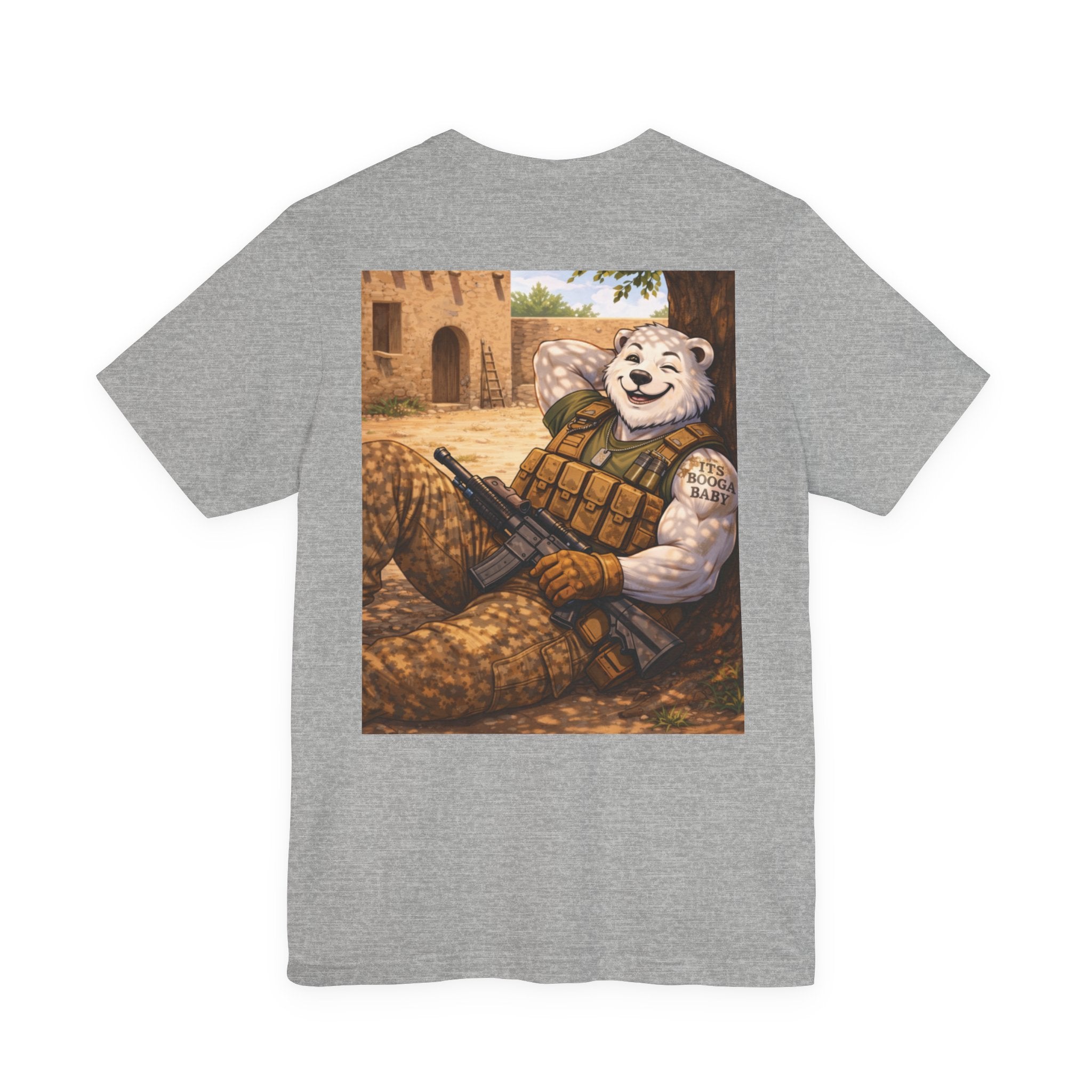 Military Tee — Relaxed Tactical Bear Back Print