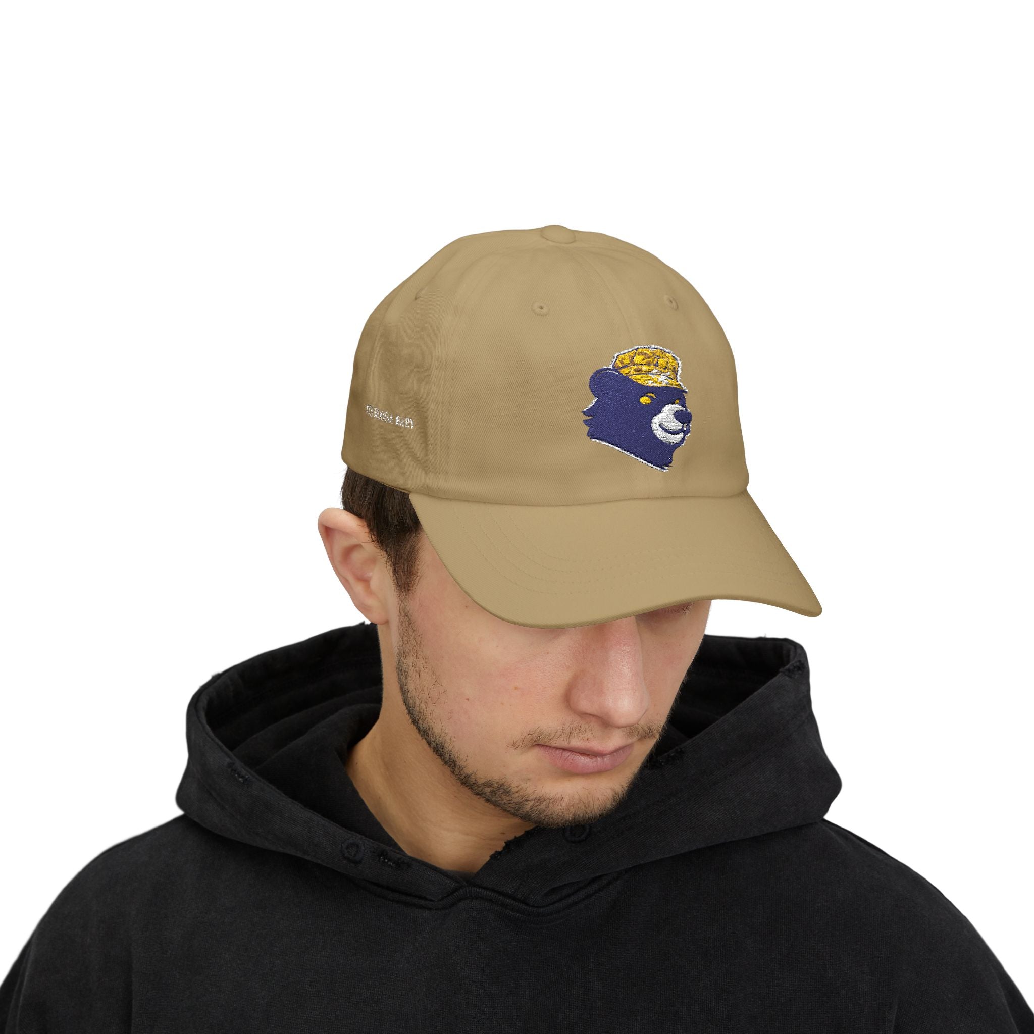 Dad Cap — Embroidered Bear with Yellow Bucket Hat