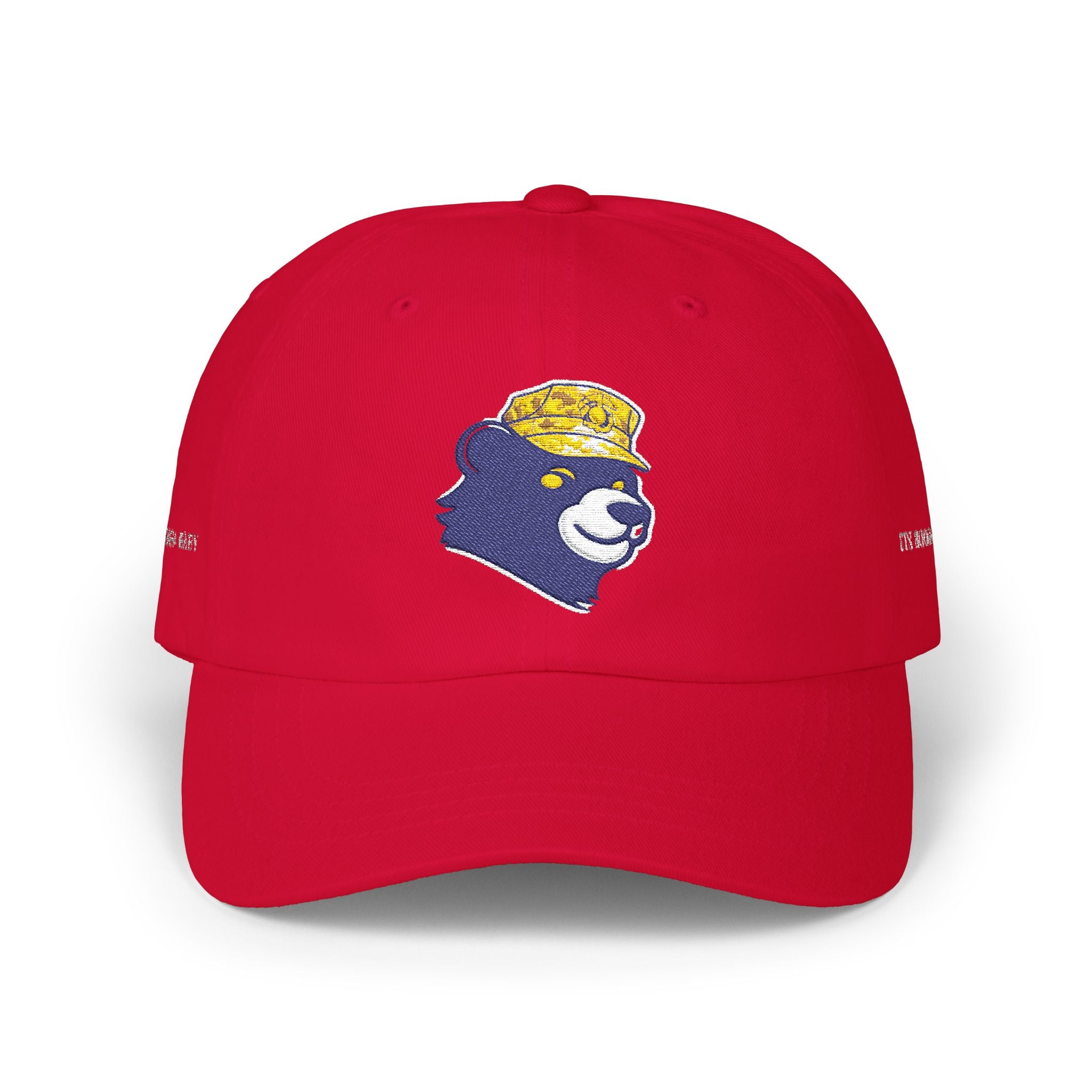 Dad Cap — Embroidered Bear with Yellow Bucket Hat