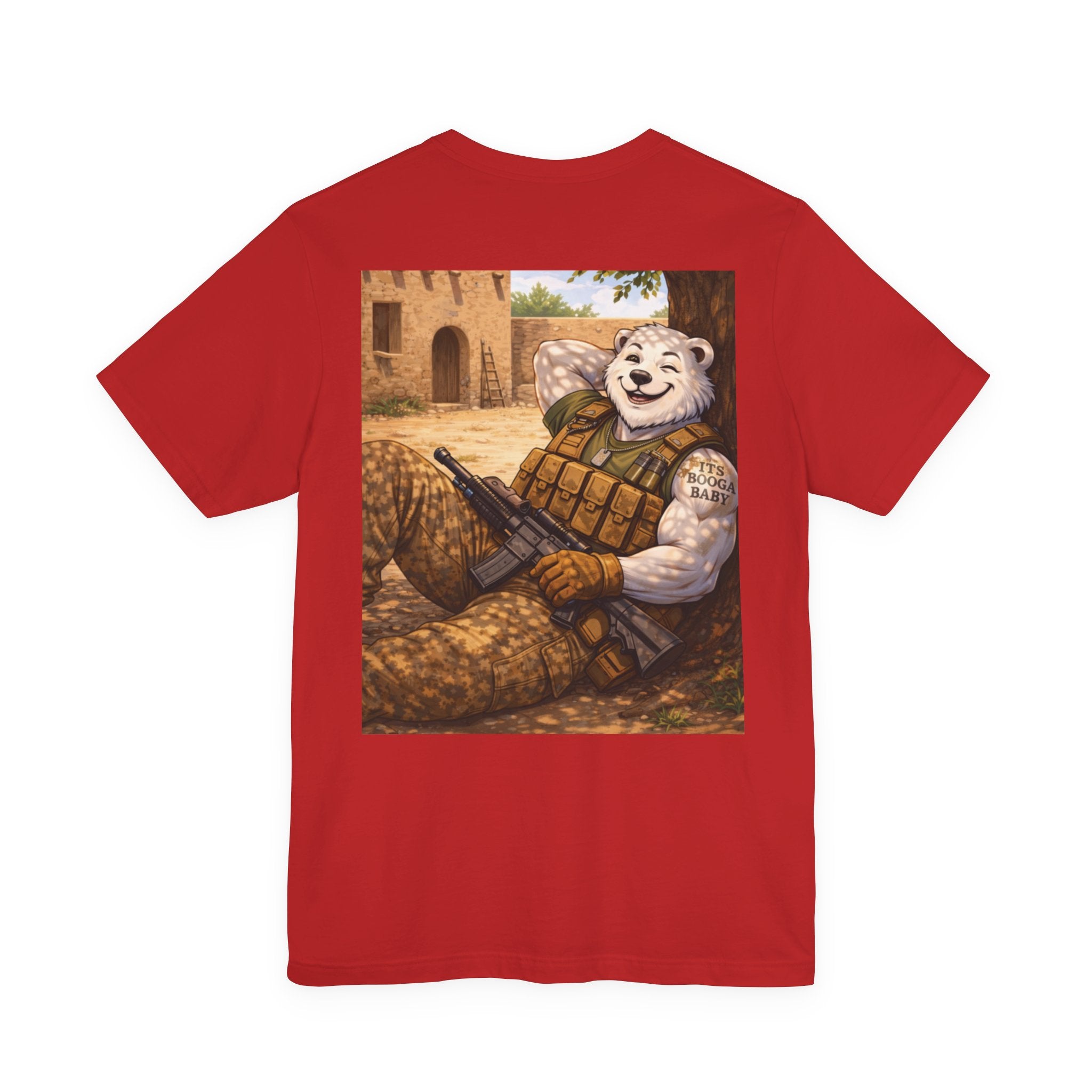 Military Tee — Relaxed Tactical Bear Back Print