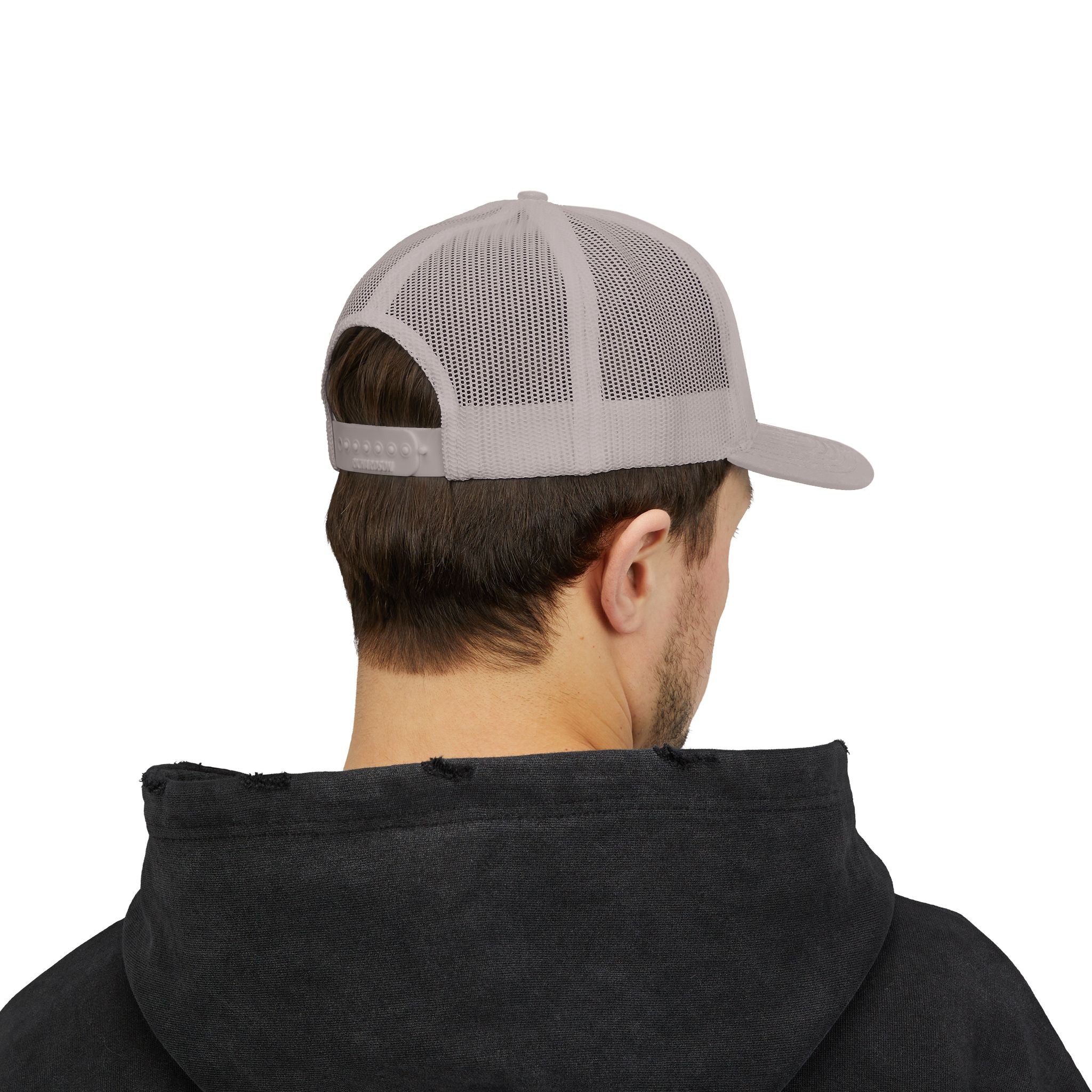 Trucker Hat – Vintage Embroidered Bear with Yellow Cap Snapback Customizable