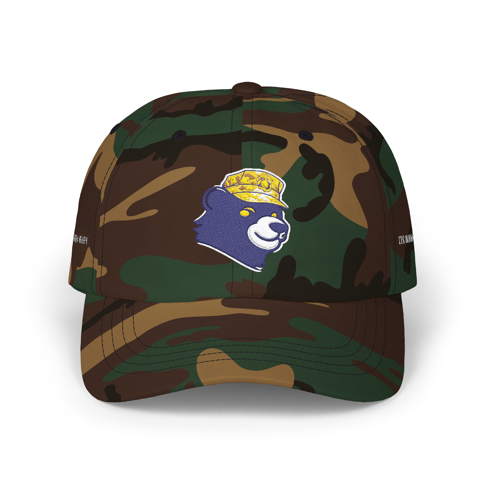 Dad Cap — Embroidered Bear with Yellow Bucket Hat