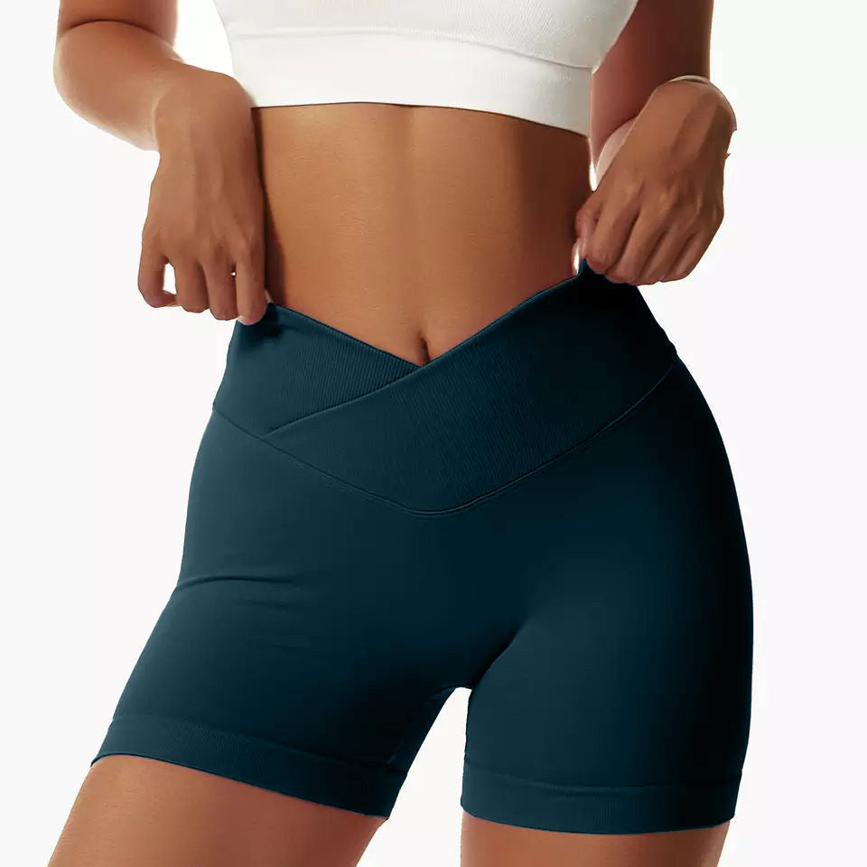 Women's Cross-Waist Fitness Shorts