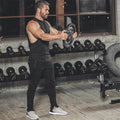 Brand Mens Curved Hem Patchwork Gyms Stringers Vest Bodybuilding Clothing Fitness Man Tanks Tops