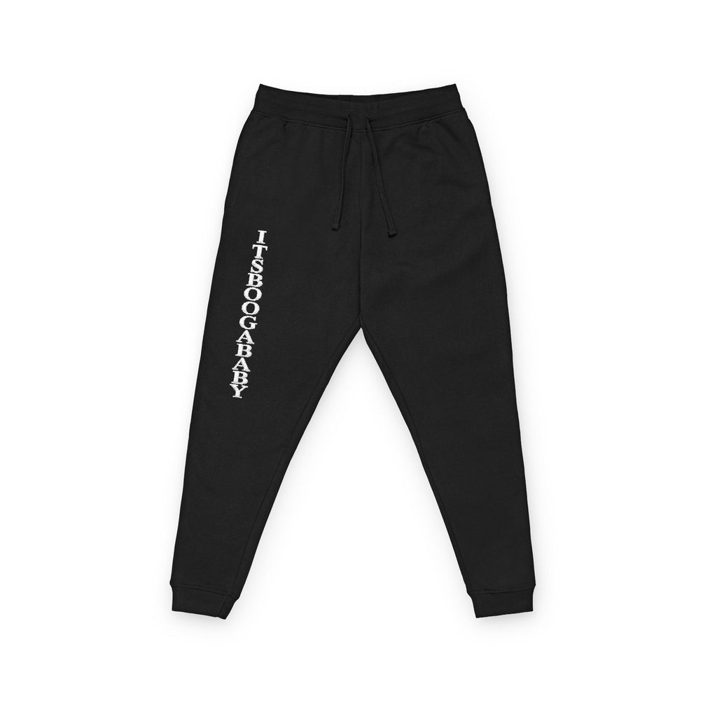 Embroidered 'It's Booga Baby' Joggers – Casual Fleece Lounge Pants Customizable