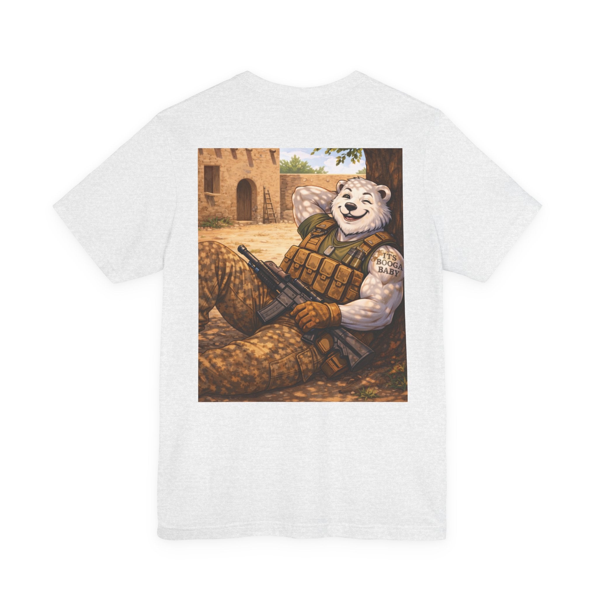 Military Tee — Relaxed Tactical Bear Back Print