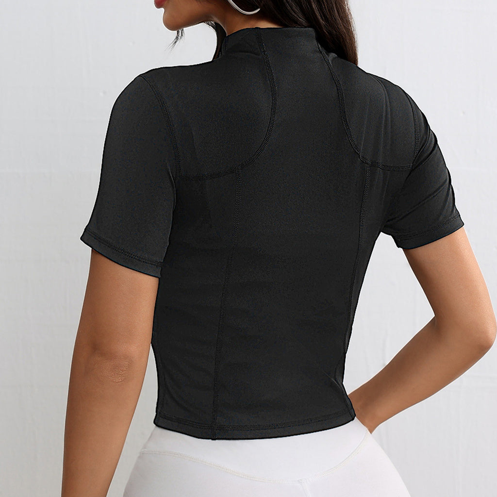 Women's Quick-Dry Full-Zip Fitness Shirt