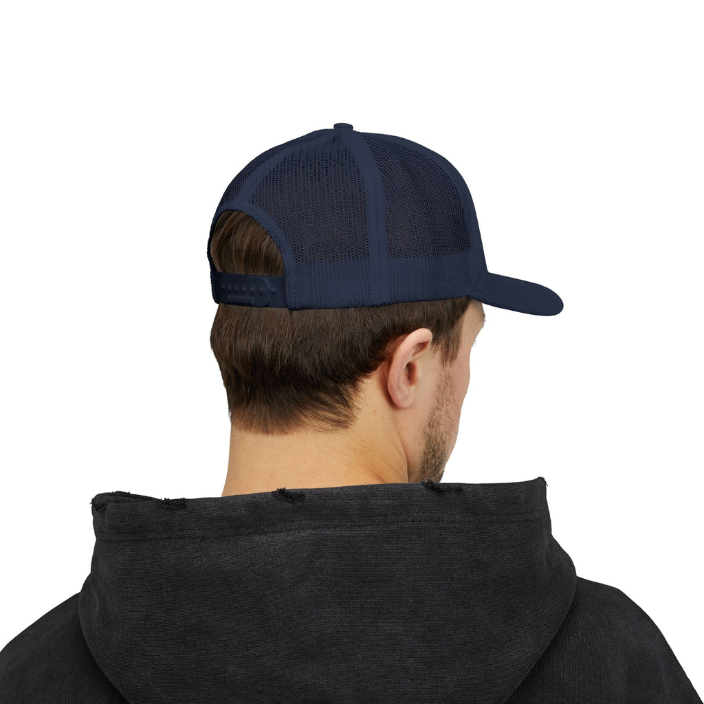 Trucker Hat – Vintage Embroidered Bear with Yellow Cap Snapback Customizable