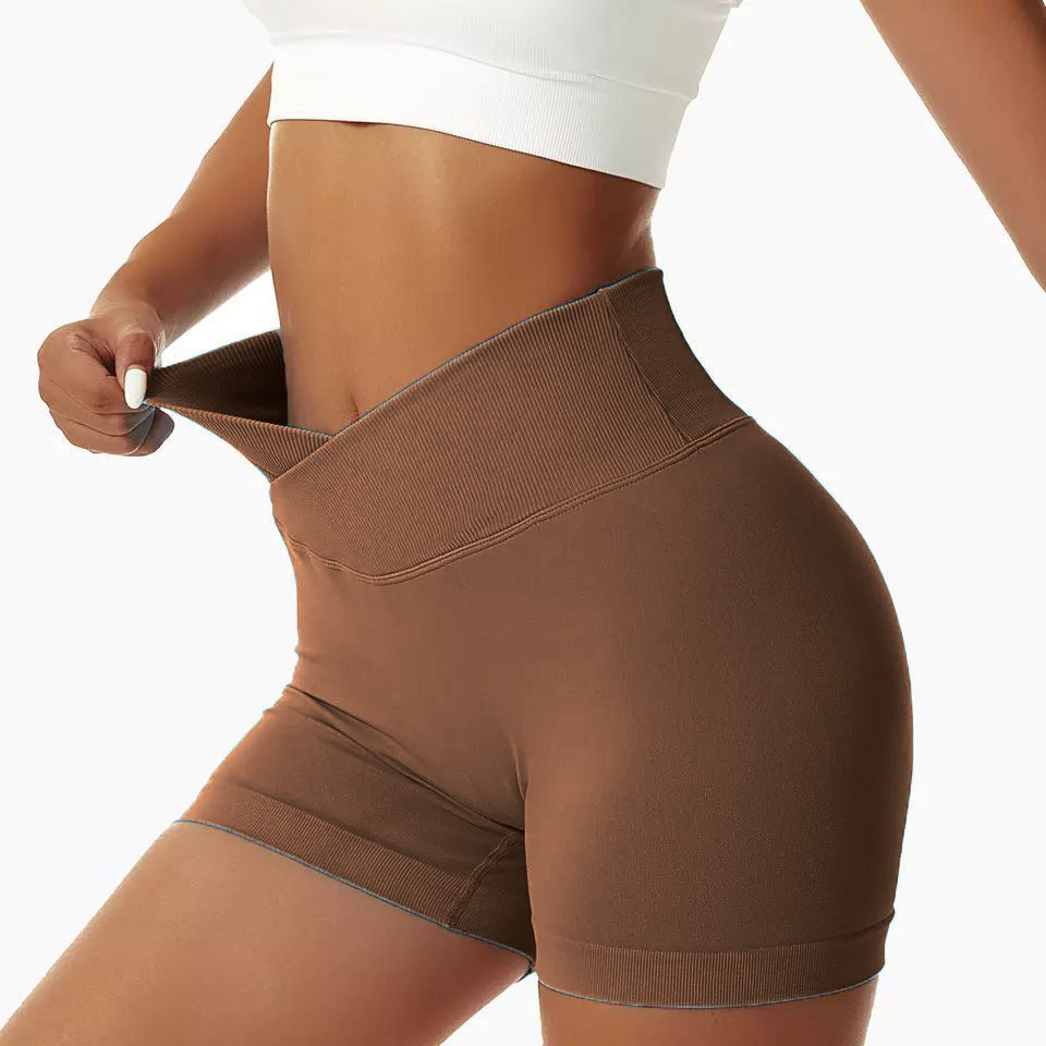 Women's Cross-Waist Fitness Shorts